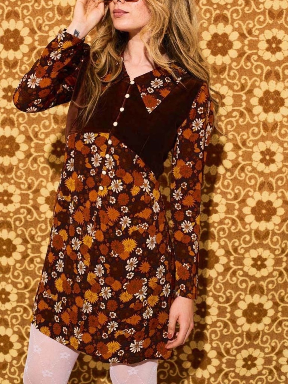 Hippie Shake Elenore Button Front Mini Dress - NWT